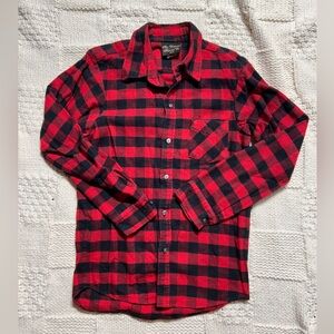 Red and Black Plaid Button Down Shirt